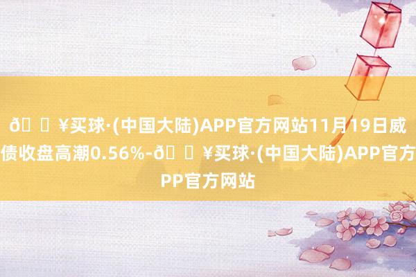 🔥买球·(中国大陆)APP官方网站11月19日威派转债收盘高潮0.56%-🔥买球·(中国大陆)APP官方网站